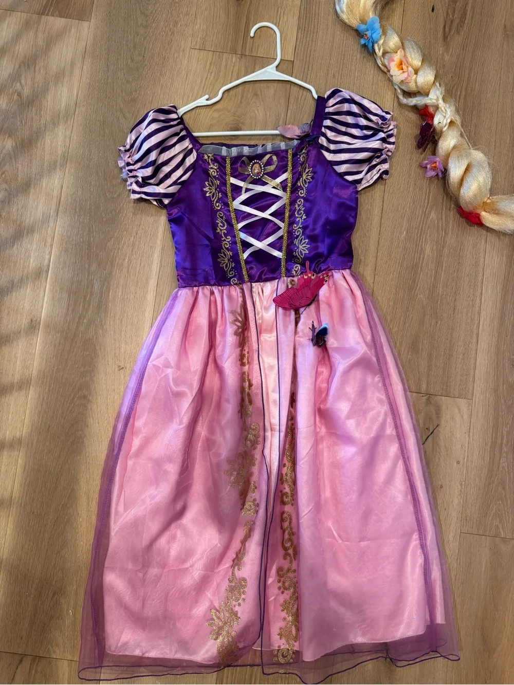 Dressy Daisy Purple & Pink Princess Rapunzel Costume with Braid